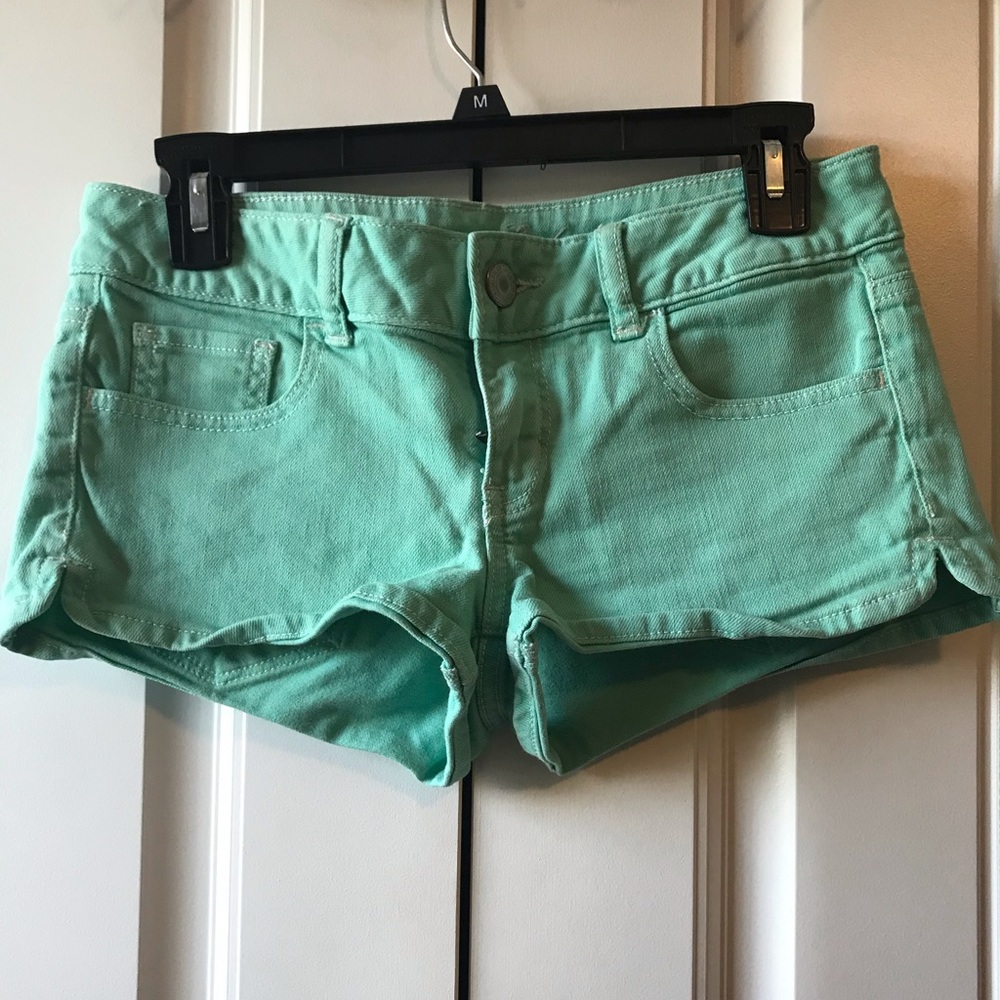 Light green, American eagle shorts